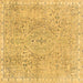 Square Abstract Brown Modern Rug, abs2160brn