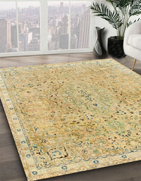 Abstract Gold Modern Rug, abs2160