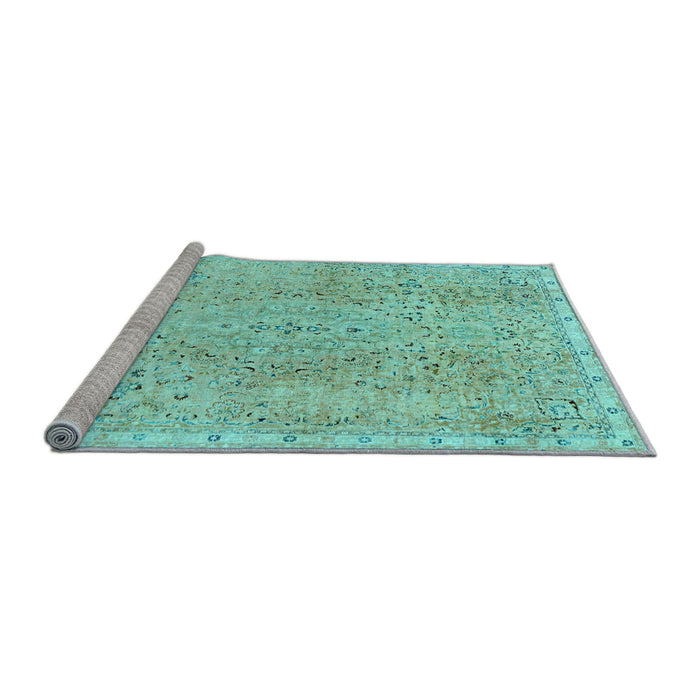 Sideview of Machine Washable Abstract Light Blue Modern Rug, wshabs2160lblu