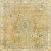 Square Abstract Gold Modern Rug, abs2160