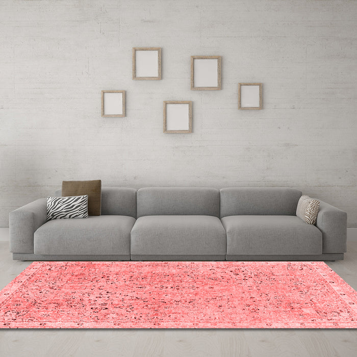Modern Red Washable Rugs