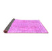 Sideview of Abstract Purple Modern Rug, abs2160pur