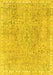 Machine Washable Abstract Yellow Modern Rug, wshabs2160yw