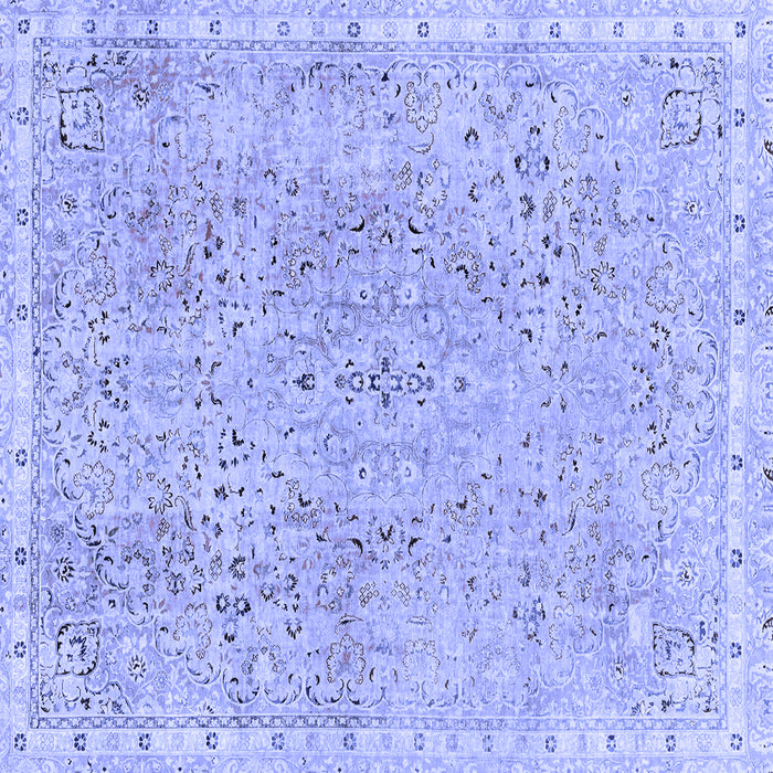 Square Machine Washable Abstract Blue Modern Rug, wshabs2160blu