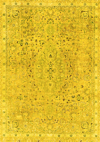 Abstract Yellow Modern Rug, abs2160yw