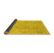 Sideview of Abstract Yellow Modern Rug, abs2160yw