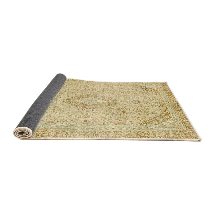 Sideview of Abstract Brown Gold Modern Rug, abs2161