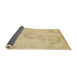 Sideview of Abstract Brown Gold Modern Rug, abs2161