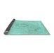 Sideview of Abstract Light Blue Modern Rug, abs2161lblu