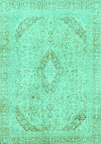 Abstract Turquoise Modern Rug, abs2161turq