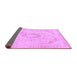 Sideview of Abstract Purple Modern Rug, abs2161pur