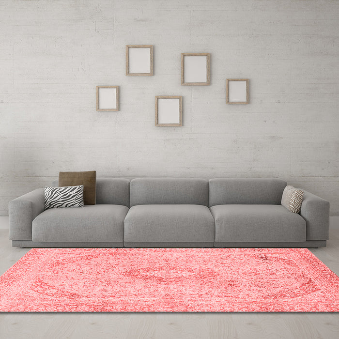 Modern Red Washable Rugs