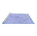 Sideview of Machine Washable Abstract Blue Modern Rug, wshabs2161blu