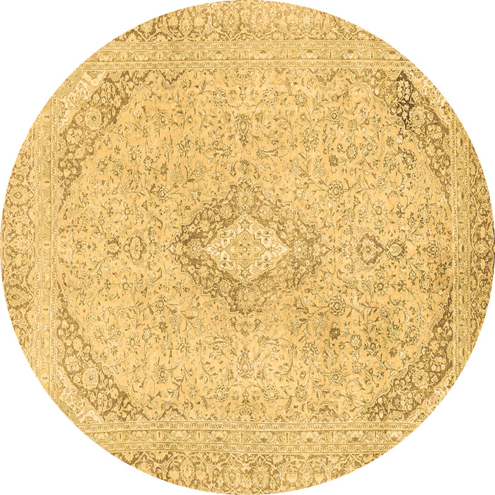 Round Machine Washable Abstract Brown Modern Rug, wshabs2161brn