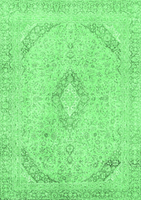 Abstract Emerald Green Modern Rug, abs2161emgrn