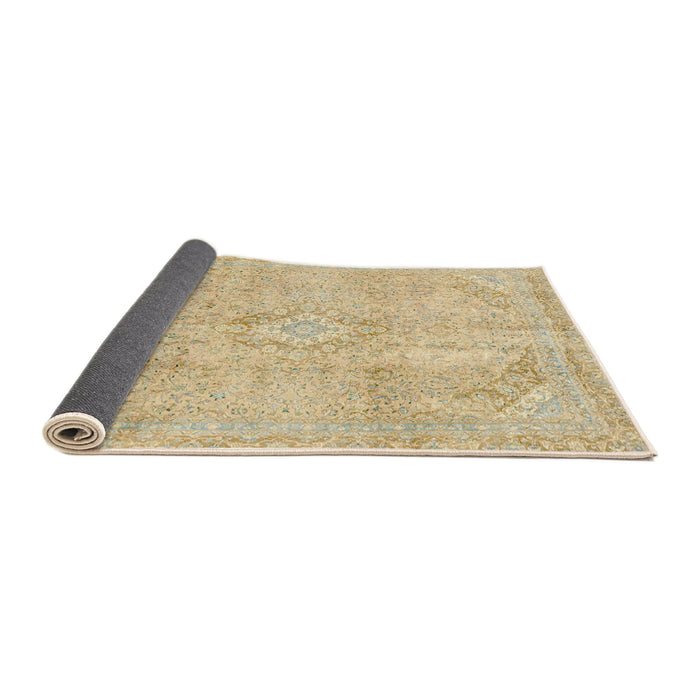 Sideview of Abstract Brown Gold Modern Rug, abs2162