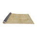 Sideview of Abstract Brown Gold Modern Rug, abs2162