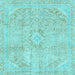 Square Abstract Light Blue Modern Rug, abs2162lblu