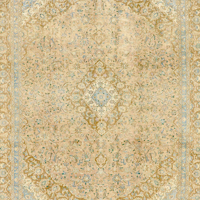 Machine Washable Abstract Brown Gold Rug, wshabs2162