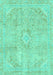 Machine Washable Abstract Turquoise Modern Area Rugs, wshabs2162turq