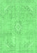 Machine Washable Abstract Emerald Green Modern Area Rugs, wshabs2162emgrn