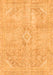 Machine Washable Abstract Orange Modern Area Rugs, wshabs2162org