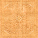 Square Abstract Orange Modern Rug, abs2162org