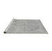 Sideview of Machine Washable Abstract Gray Modern Rug, wshabs2162gry