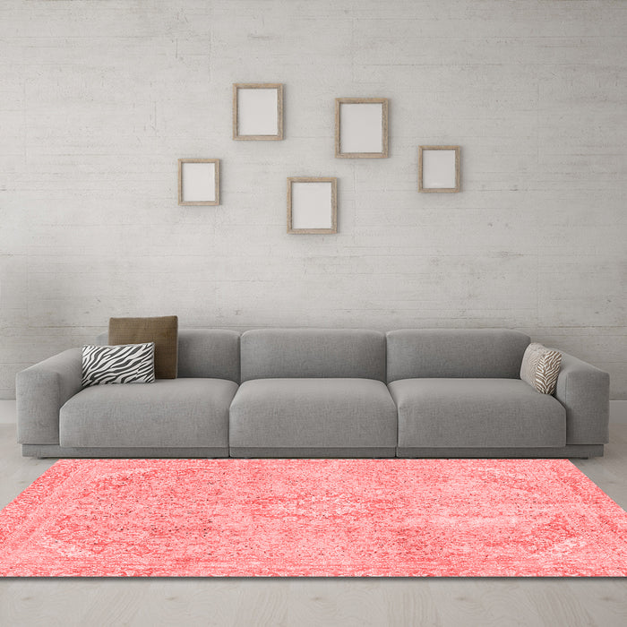 Modern Red Washable Rugs