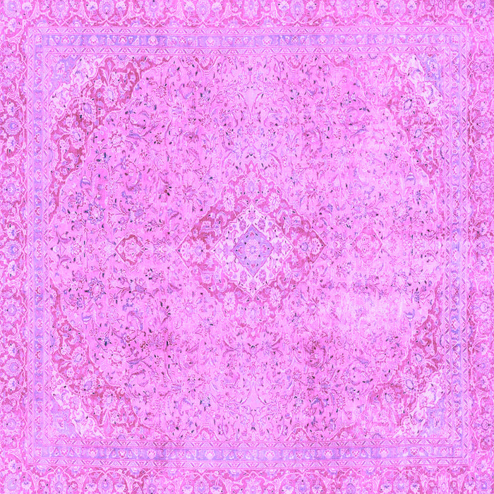 Square Abstract Purple Modern Rug, abs2162pur