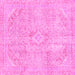 Square Abstract Pink Modern Rug, abs2162pnk