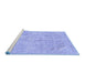 Sideview of Machine Washable Abstract Blue Modern Rug, wshabs2162blu