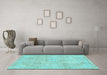 Machine Washable Abstract Light Blue Modern Rug in a Living Room, wshabs2162lblu