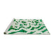 Sideview of Machine Washable Abstract Light Jade Green Rug, wshabs2163