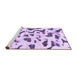 Sideview of Machine Washable Abstract Purple Modern Area Rugs, wshabs2163pur