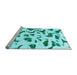 Sideview of Machine Washable Abstract Light Blue Modern Rug, wshabs2163lblu