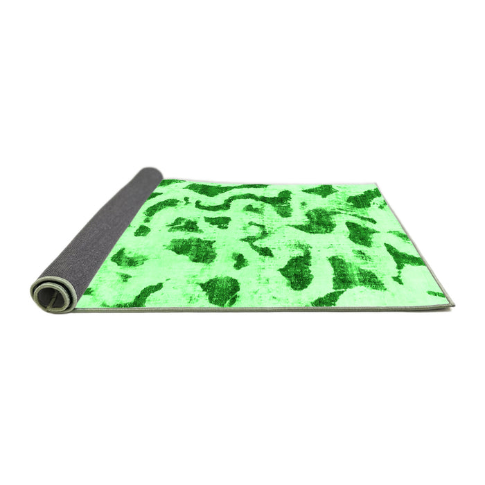 Sideview of Abstract Green Modern Rug, abs2163grn