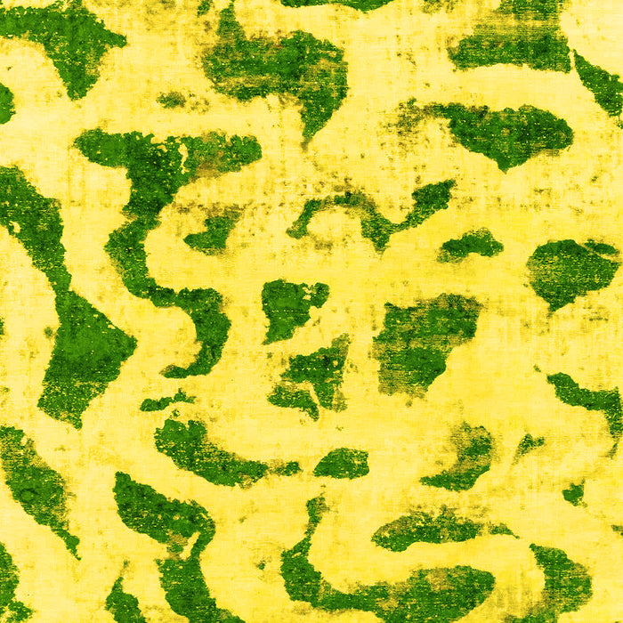 Abstract Yellow Modern Rug, abs2163yw