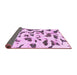 Sideview of Abstract Pink Modern Rug, abs2163pnk