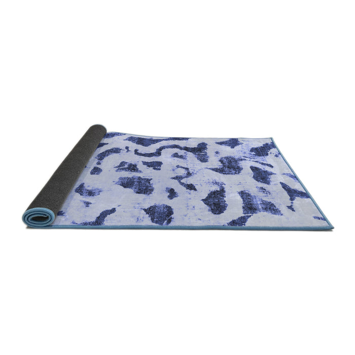 Sideview of Abstract Blue Modern Rug, abs2163blu