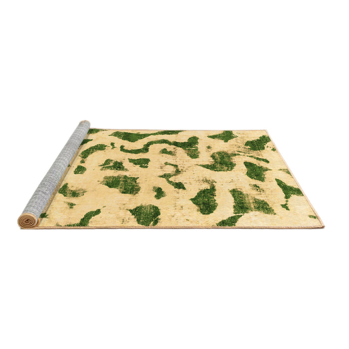 Sideview of Machine Washable Abstract Brown Modern Rug, wshabs2163brn