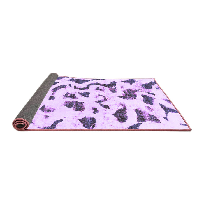 Sideview of Abstract Purple Modern Rug, abs2163pur