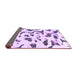 Sideview of Abstract Purple Modern Rug, abs2163pur