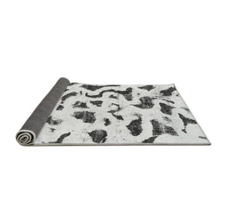 Sideview of Abstract Gray Modern Rug, abs2163gry