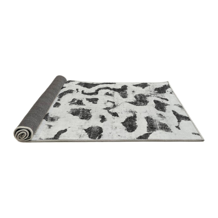 Sideview of Abstract Gray Modern Rug, abs2163gry