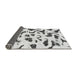 Sideview of Abstract Gray Modern Rug, abs2163gry