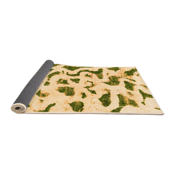 Sideview of Abstract Orange Modern Rug, abs2163org