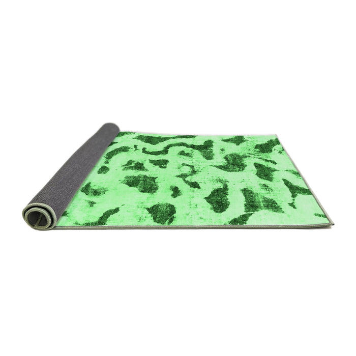 Sideview of Abstract Emerald Green Modern Rug, abs2163emgrn