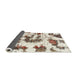 Sideview of Abstract Dark Almond Brown Modern Rug, abs2164