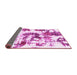 Sideview of Abstract Pink Modern Rug, abs2164pnk